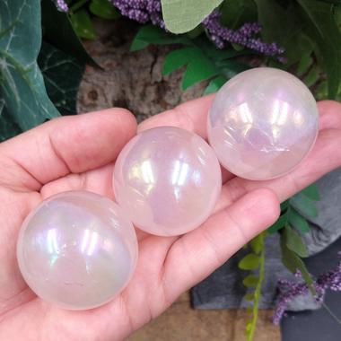Aura Rose Quartz Sphere