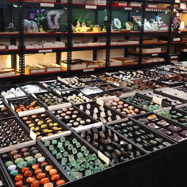 Flats of assorted stones