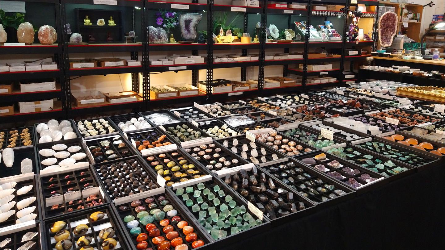 Flats of assorted stones